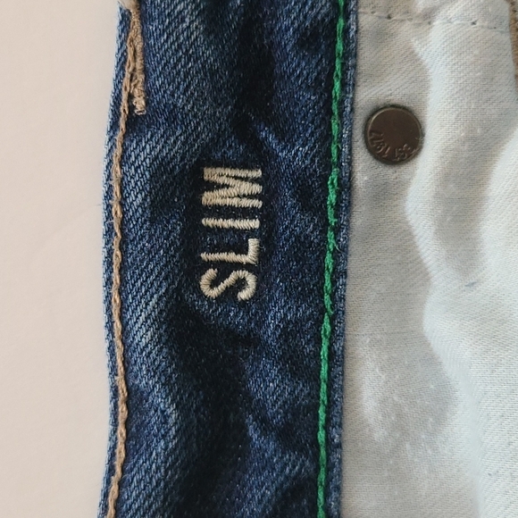 American Eagle Men's Slim Jeans Dark Blue Denim Fade 100% Cotton Size  30 X 34 - Picture 7 of 14